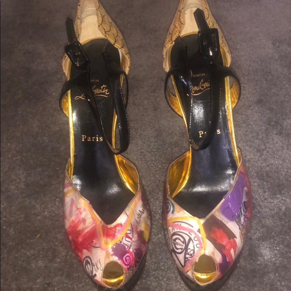 Christian Louboutin trash pumps
